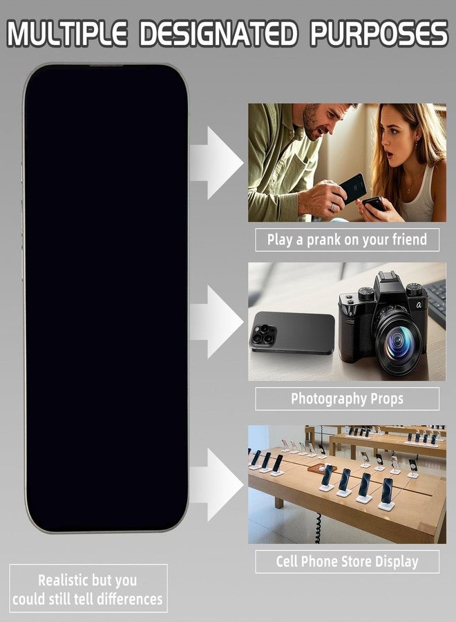 Faawxlo Fake Phone Dummy PropPhone, BlackScreen Decoy PhonePear PhoneNon-Working Phone16 16Pro Max for Kid Play, DisplayPhone Look Like Real Phonepro max16 (16,Black,Black Screen) - Image 5